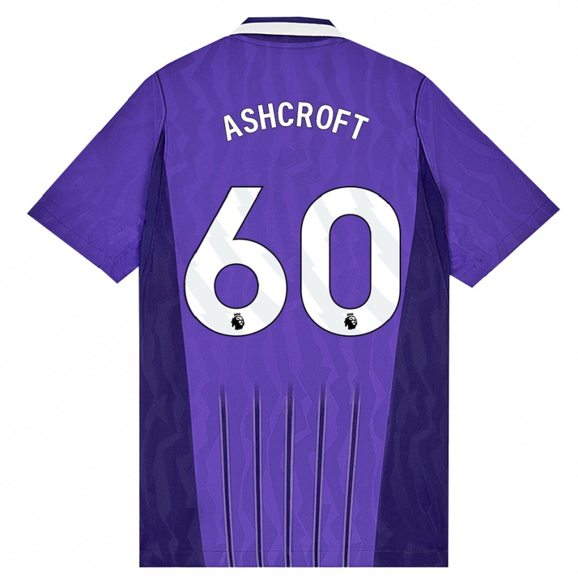 Danxen Kinderen Tyrell Ashcroft #60 Paars Wit Thuisshirt Derde Tenue 2026/27 T-Shirt