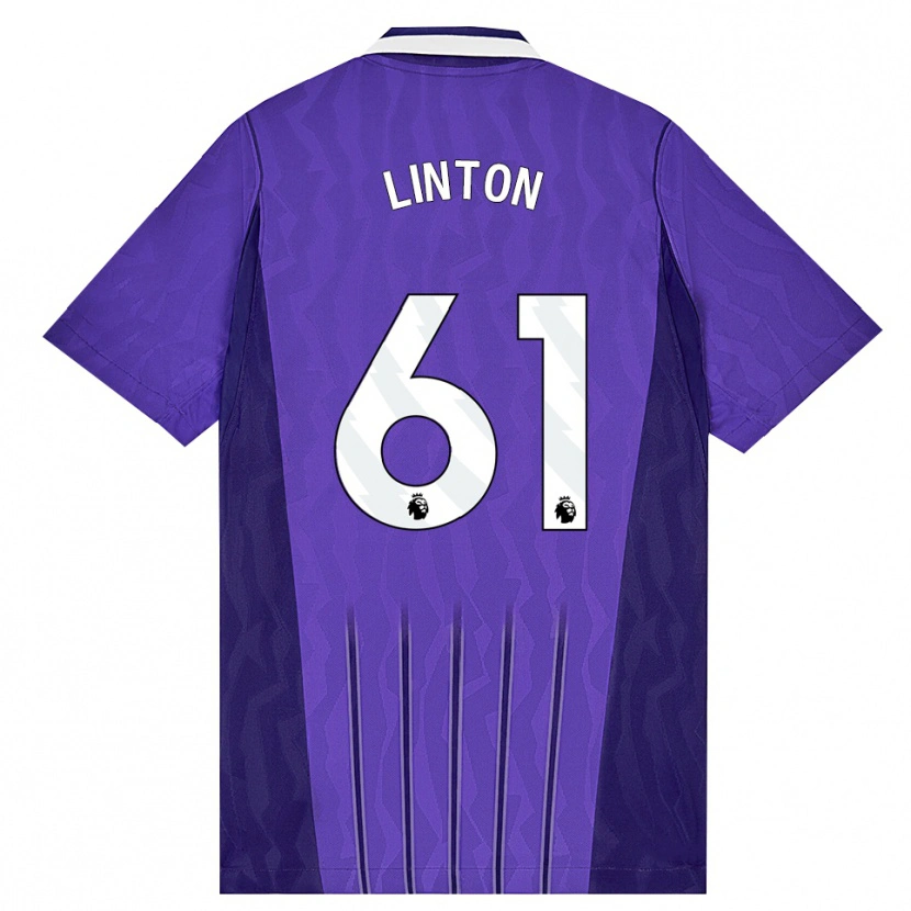 Danxen Kinderen Jahziah Linton #61 Paars Wit Thuisshirt Derde Tenue 2026/27 T-Shirt