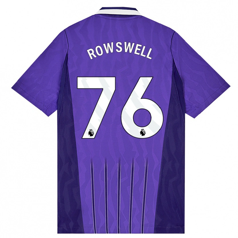 Danxen Kinderen James Rowswell #76 Paars Wit Thuisshirt Derde Tenue 2026/27 T-Shirt