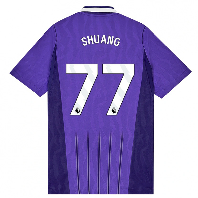Danxen Kinderen Wang Shuang #77 Paars Wit Thuisshirt Derde Tenue 2026/27 T-Shirt