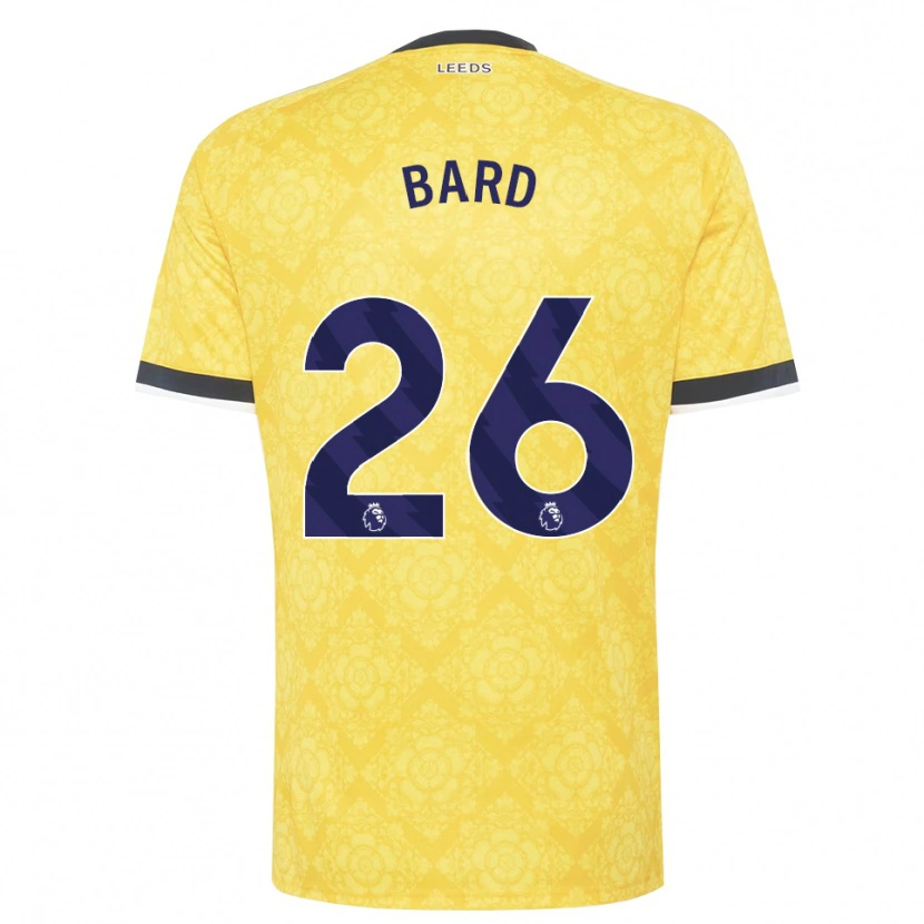 Danxen Kinderen Melvin Bard #26 Geel Wit Zwart Uitshirt Uittenue 2026/27 T-Shirt