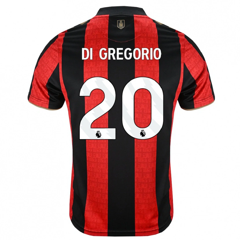 Danxen Kinderen Michele Di Gregorio #20 Goudgeel Rood Zwart Thuisshirt Thuistenue 2026/27 T-Shirt