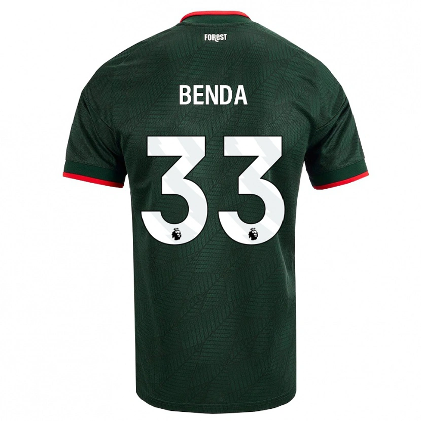 Danxen Kinderen Steven Benda #33 Donkergroen Rood Uitshirt Uittenue 2026/27 T-Shirt