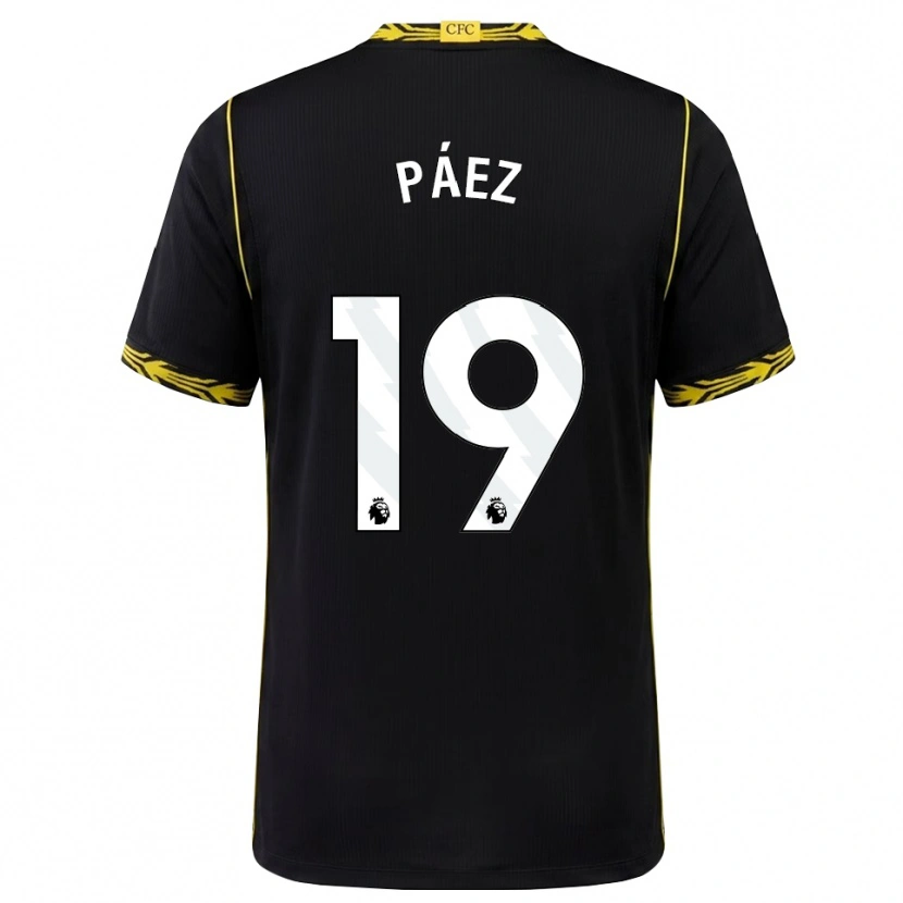 Danxen Heren Kendry Páez #19 Zwart Geel Uitshirt Uittenue 2026/27 T-Shirt