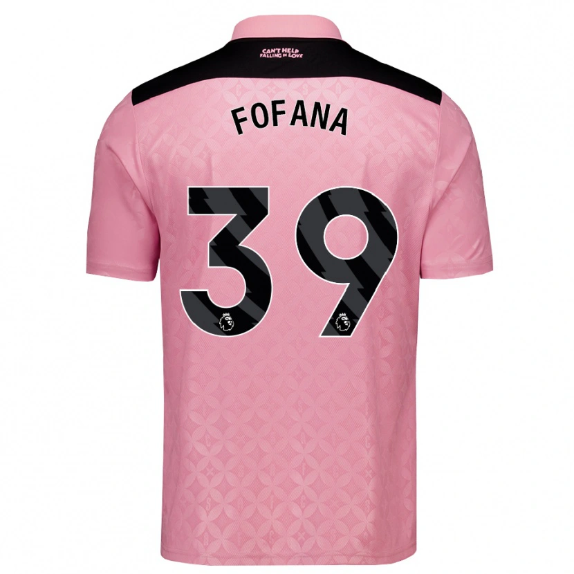Danxen Heren Malick Fofana #39 Lichtroze Zwart Uitshirt Uittenue 2026/27 T-Shirt