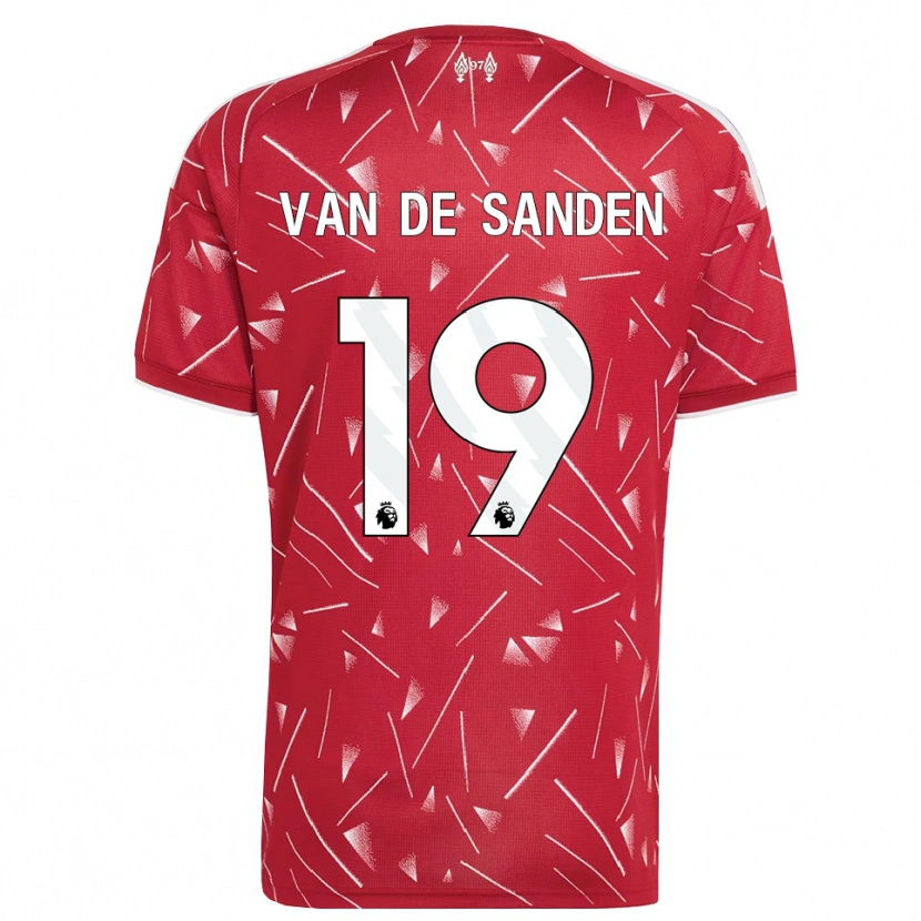 Danxen Heren Shanice Van De Sanden #19 Wit Rood Thuisshirt Thuistenue 2026/27 T-Shirt