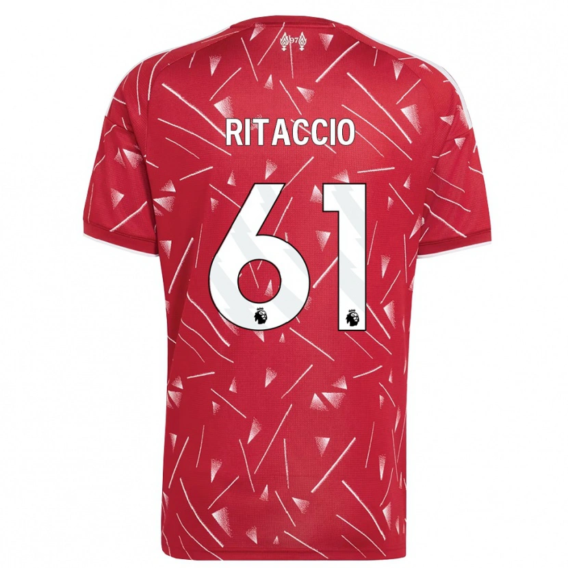 Danxen Heren Matteo Ritaccio #61 Wit Rood Thuisshirt Thuistenue 2026/27 T-Shirt