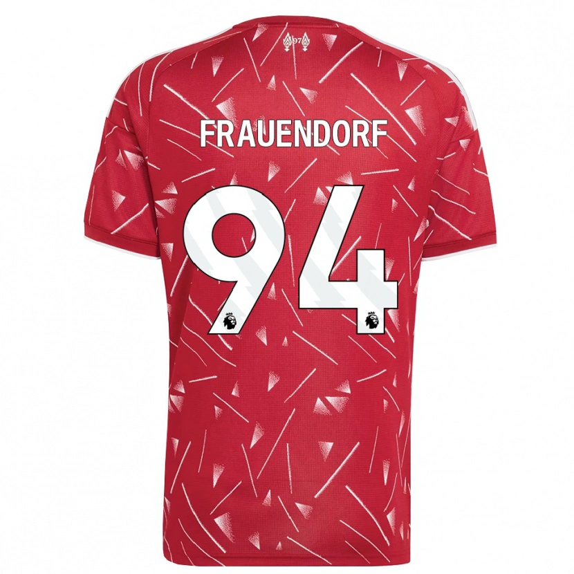 Danxen Heren Melkamu Frauendorf #94 Wit Rood Thuisshirt Thuistenue 2026/27 T-Shirt