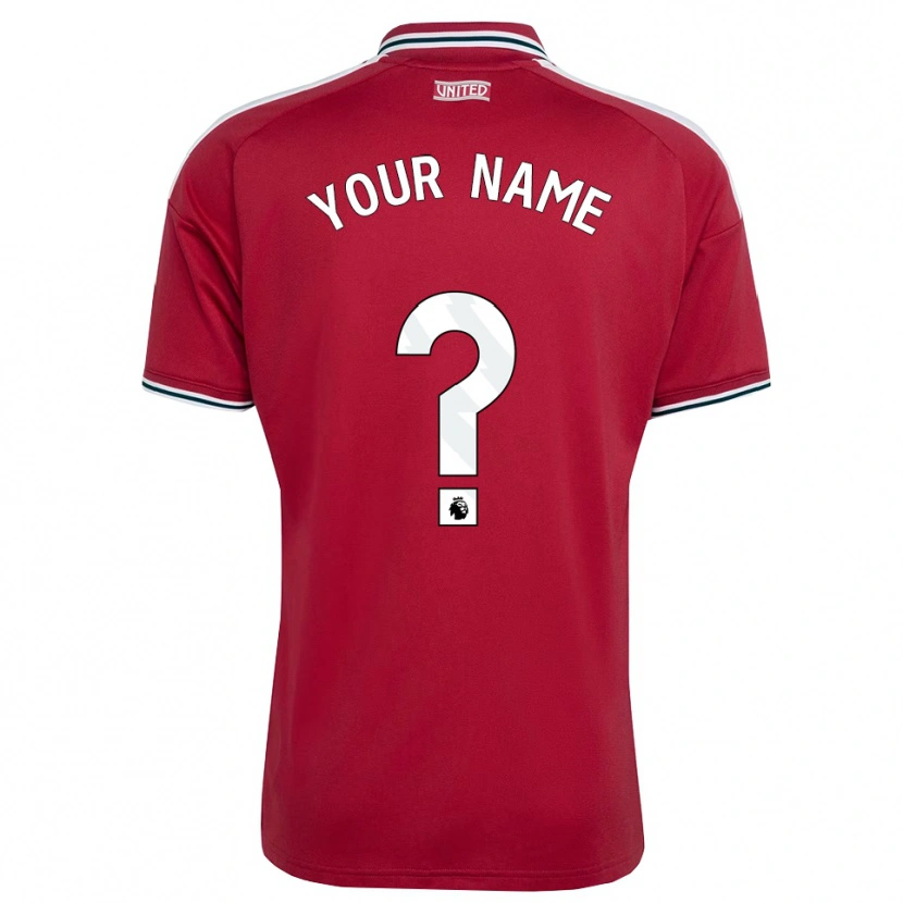 Danxen Heren Uw Naam #0 Rood Geel Wit Thuisshirt Thuistenue 2026/27 T-Shirt