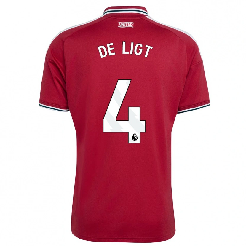 Danxen Heren Matthijs De Ligt #4 Rood Geel Wit Thuisshirt Thuistenue 2026/27 T-Shirt