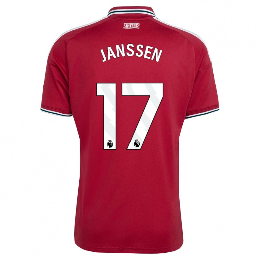 Danxen Heren Dominique Janssen #17 Rood Geel Wit Thuisshirt Thuistenue 2026/27 T-Shirt