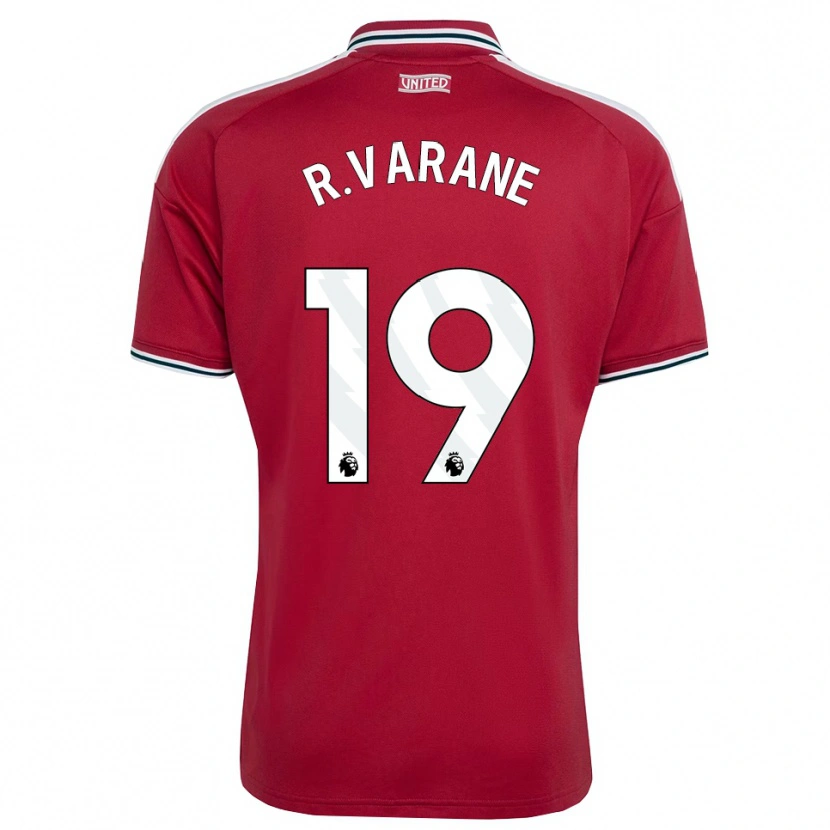 Danxen Heren Raphael Varane #19 Rood Geel Wit Thuisshirt Thuistenue 2026/27 T-Shirt