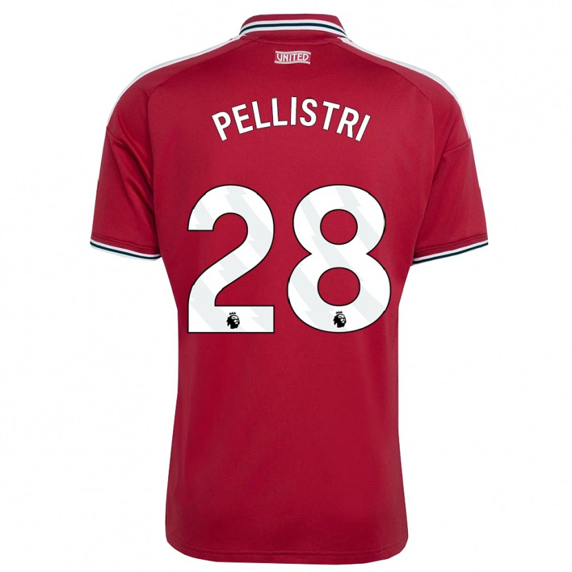 Danxen Heren Facundo Pellistri #28 Rood Geel Wit Thuisshirt Thuistenue 2026/27 T-Shirt