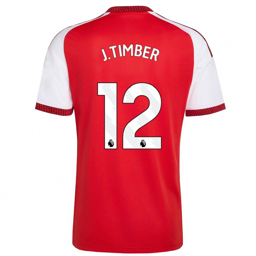 Danxen Heren Jurriën Timber #12 Rood Wit Zwart Thuisshirt Thuistenue 2026/27 T-Shirt