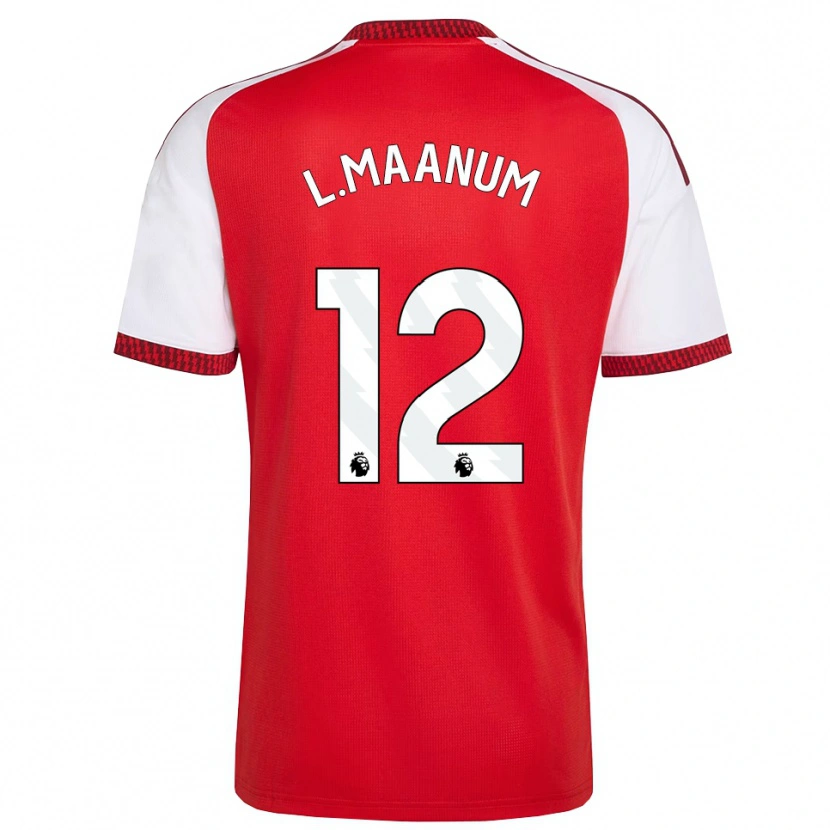 Danxen Heren Frida Maanum #12 Rood Wit Zwart Thuisshirt Thuistenue 2026/27 T-Shirt