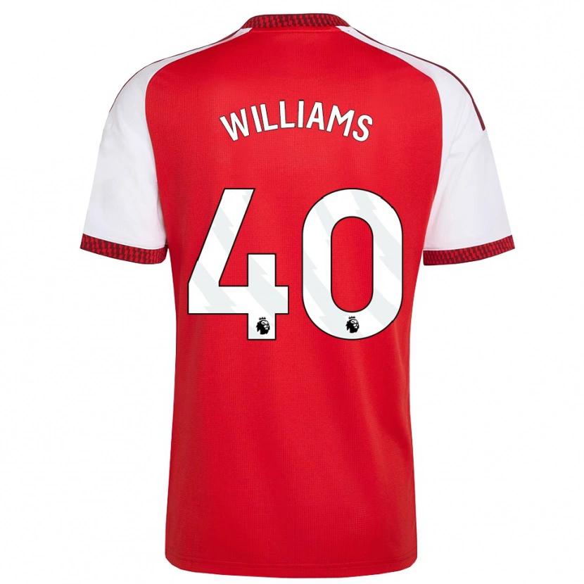 Danxen Heren Naomi Williams #40 Rood Wit Zwart Thuisshirt Thuistenue 2026/27 T-Shirt