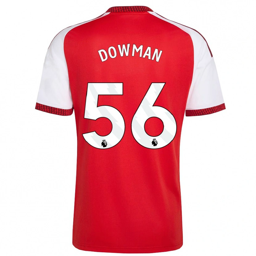 Danxen Heren Max Dowman #56 Rood Wit Zwart Thuisshirt Thuistenue 2026/27 T-Shirt