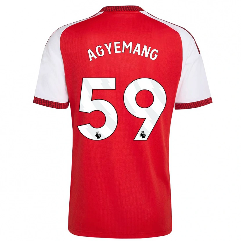 Danxen Heren Michelle Agyemang #59 Rood Wit Zwart Thuisshirt Thuistenue 2026/27 T-Shirt