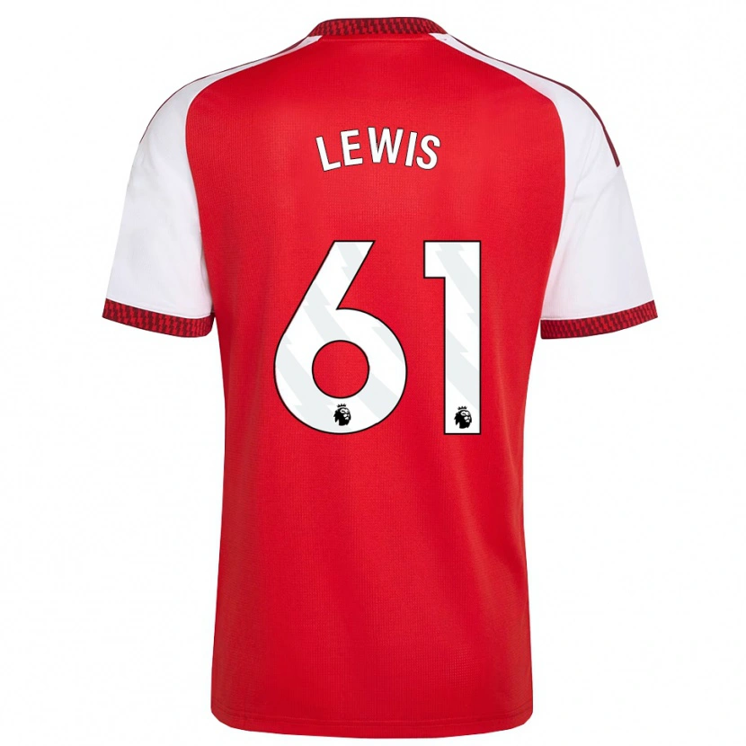 Danxen Heren George Lewis #61 Rood Wit Zwart Thuisshirt Thuistenue 2026/27 T-Shirt