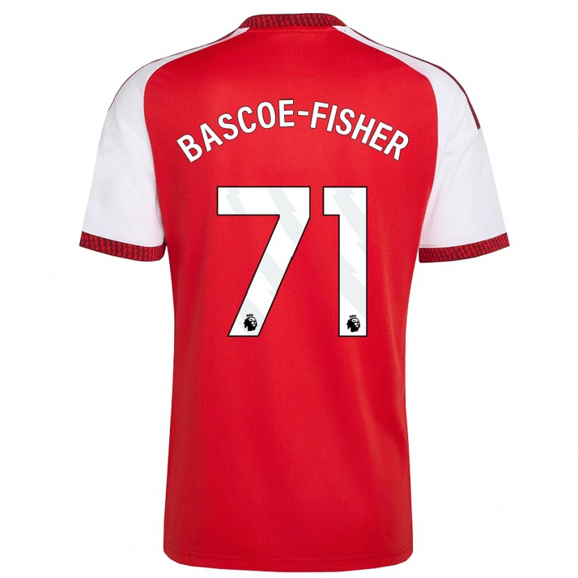 Danxen Heren Jakai Bascoe-Fisher #71 Rood Wit Zwart Thuisshirt Thuistenue 2026/27 T-Shirt