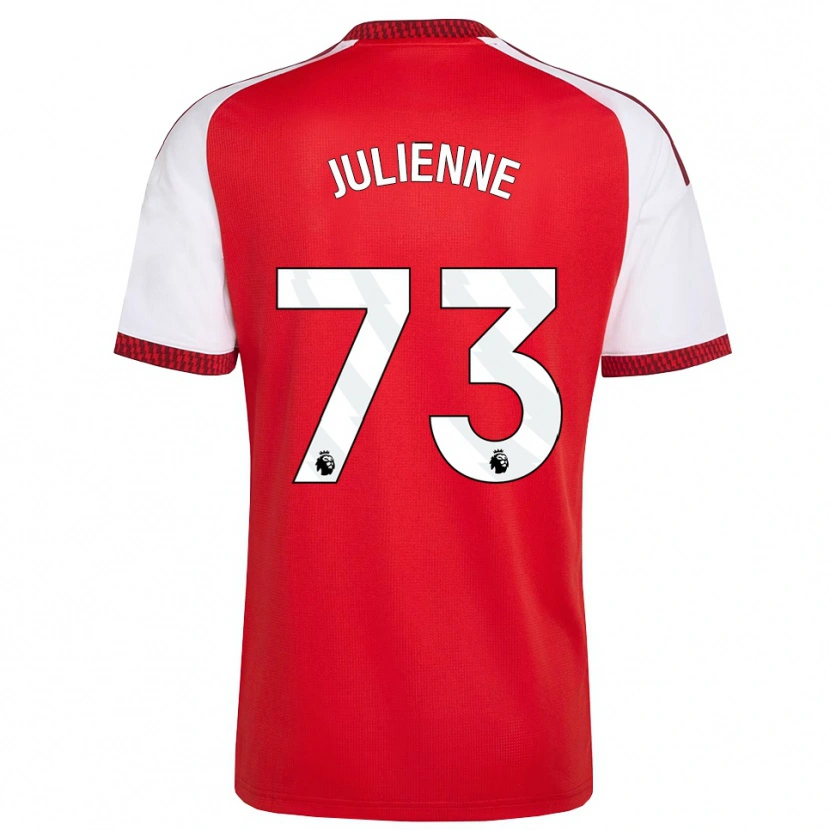 Danxen Heren Theo Julienne #73 Rood Wit Zwart Thuisshirt Thuistenue 2026/27 T-Shirt