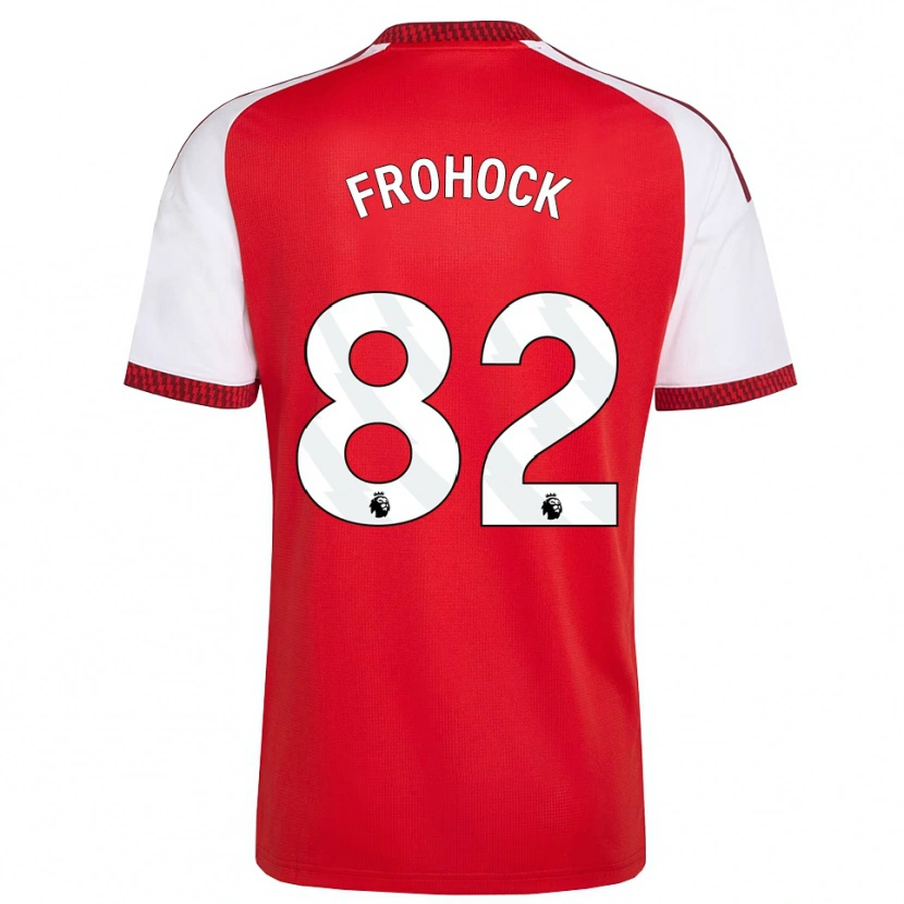 Danxen Heren Marley Frohock #82 Rood Wit Zwart Thuisshirt Thuistenue 2026/27 T-Shirt