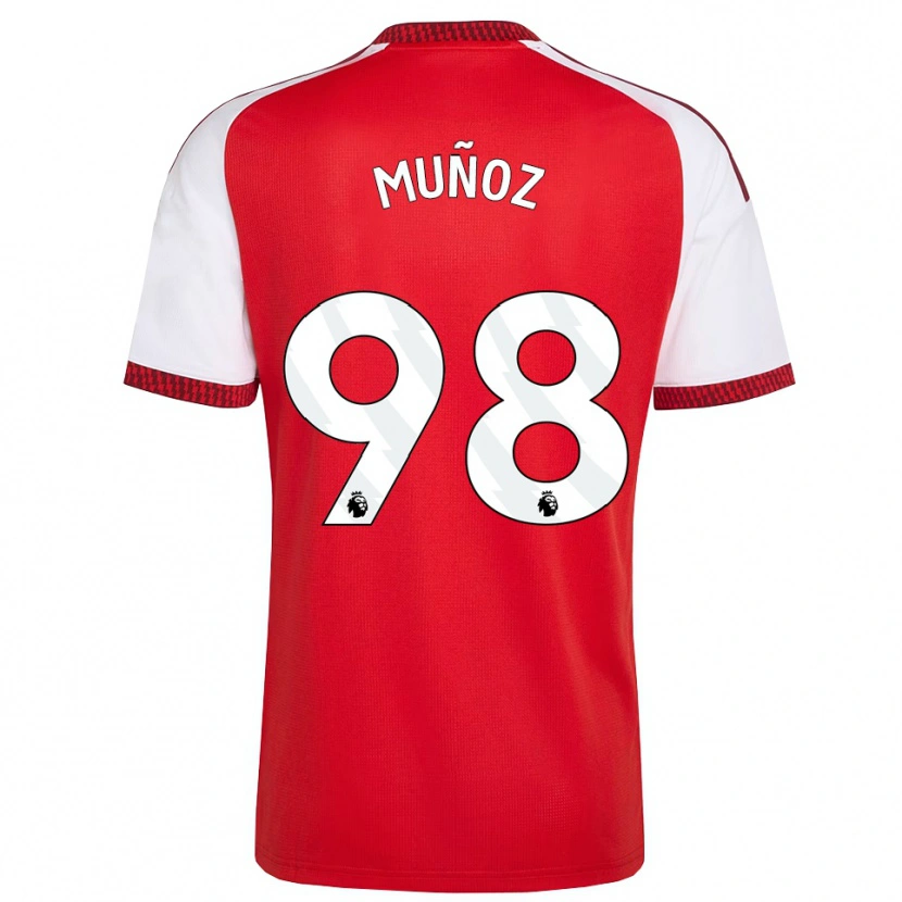 Danxen Heren Luis Muñoz #98 Rood Wit Zwart Thuisshirt Thuistenue 2026/27 T-Shirt