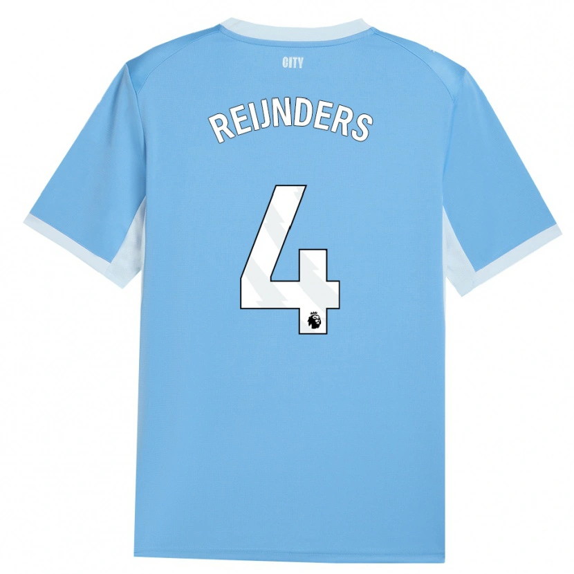 Danxen Heren Tijjani Reijnders #4 Licht Hemelsblauw Wit Thuisshirt Thuistenue 2026/27 T-Shirt