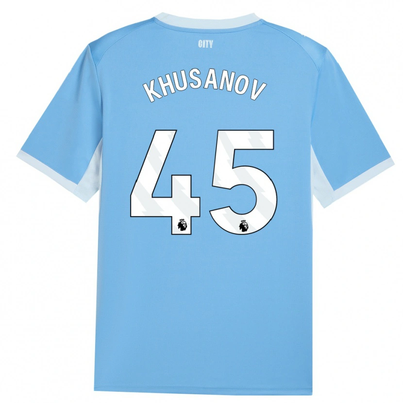 Danxen Heren Abdukodir Khusanov #45 Licht Hemelsblauw Wit Thuisshirt Thuistenue 2026/27 T-Shirt