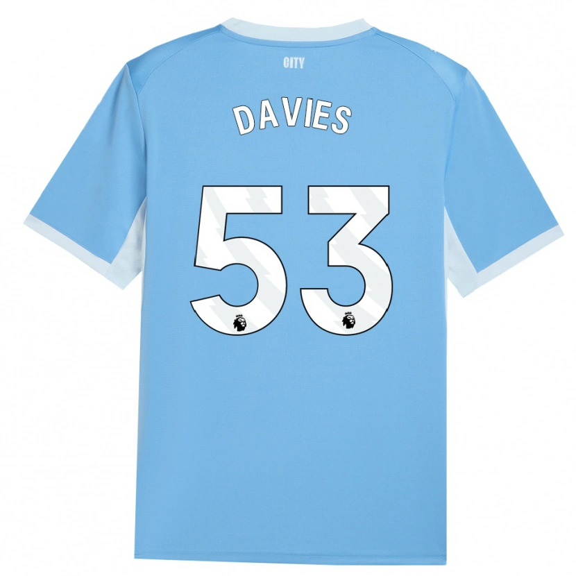 Danxen Heren Mayzee Davies #53 Licht Hemelsblauw Wit Thuisshirt Thuistenue 2026/27 T-Shirt