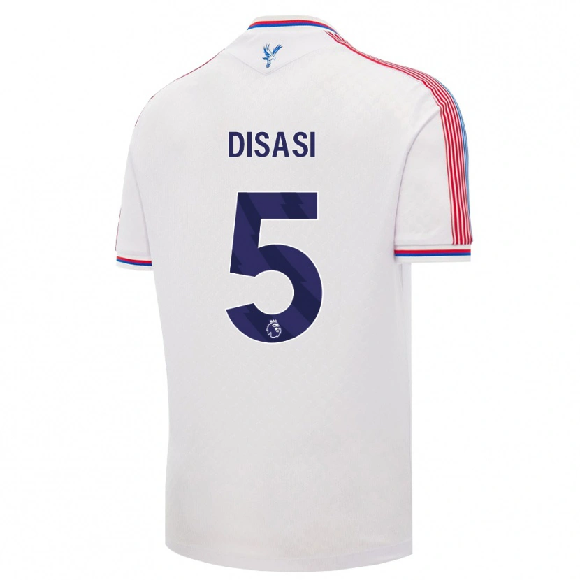 Danxen Heren Axel Disasi #5 Wit Rood Blauw Thuisshirt Thuistenue 2026/27 T-Shirt