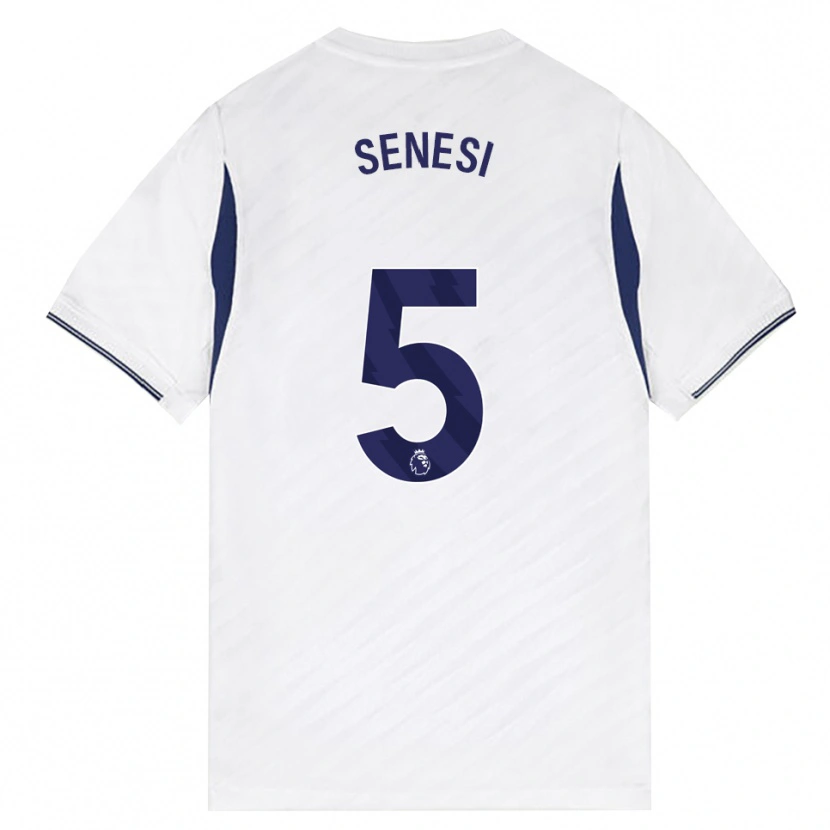 Danxen Heren Marcos Senesi #5 Wit Rood Paars Thuisshirt Thuistenue 2026/27 T-Shirt