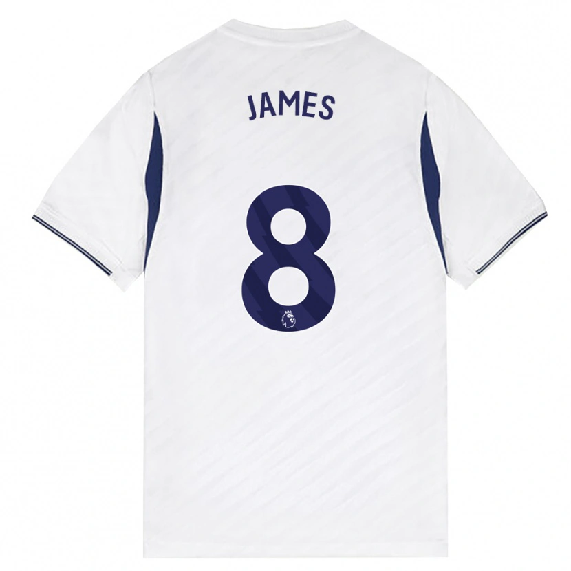 Danxen Heren Angharad James #8 Wit Rood Paars Thuisshirt Thuistenue 2026/27 T-Shirt