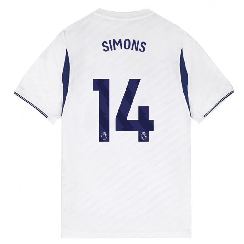 Danxen Heren Zach Simons #14 Wit Rood Paars Thuisshirt Thuistenue 2026/27 T-Shirt