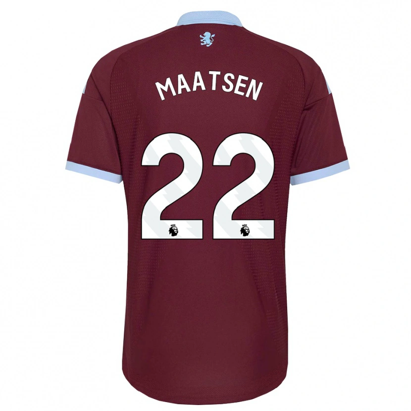 Danxen Heren Ian Maatsen #22 Korenbloemblauw Bordeaux Thuisshirt Thuistenue 2026/27 T-Shirt