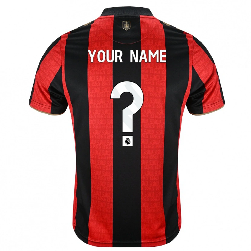 Danxen Heren Uw Naam #0 Goudgeel Rood Zwart Thuisshirt Thuistenue 2026/27 T-Shirt