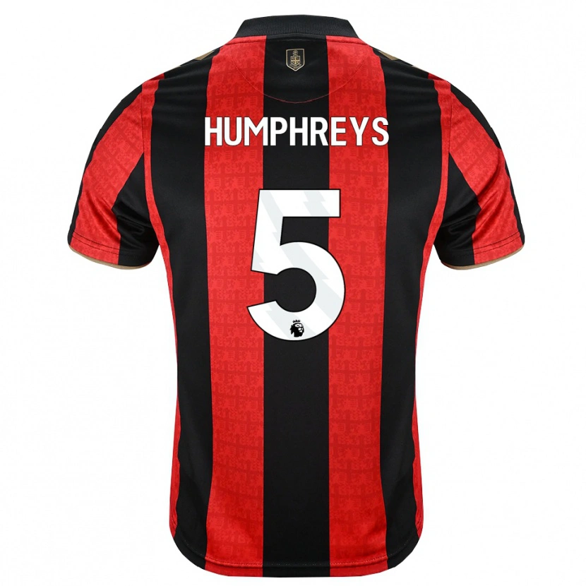 Danxen Heren Holly Humphreys #5 Goudgeel Rood Zwart Thuisshirt Thuistenue 2026/27 T-Shirt