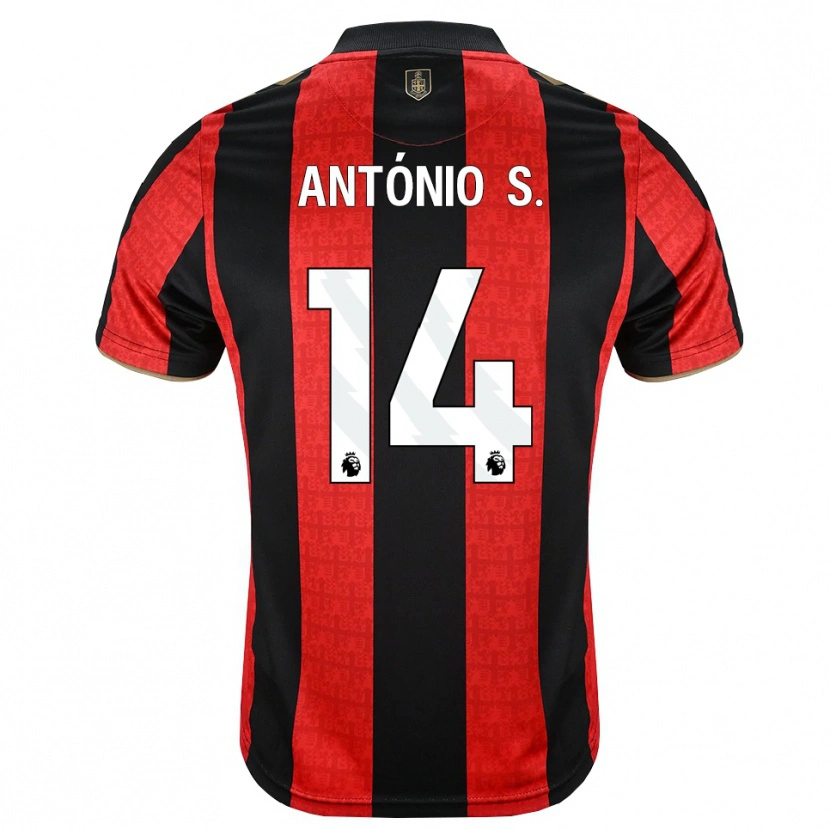 Danxen Heren António Silva #14 Goudgeel Rood Zwart Thuisshirt Thuistenue 2026/27 T-Shirt