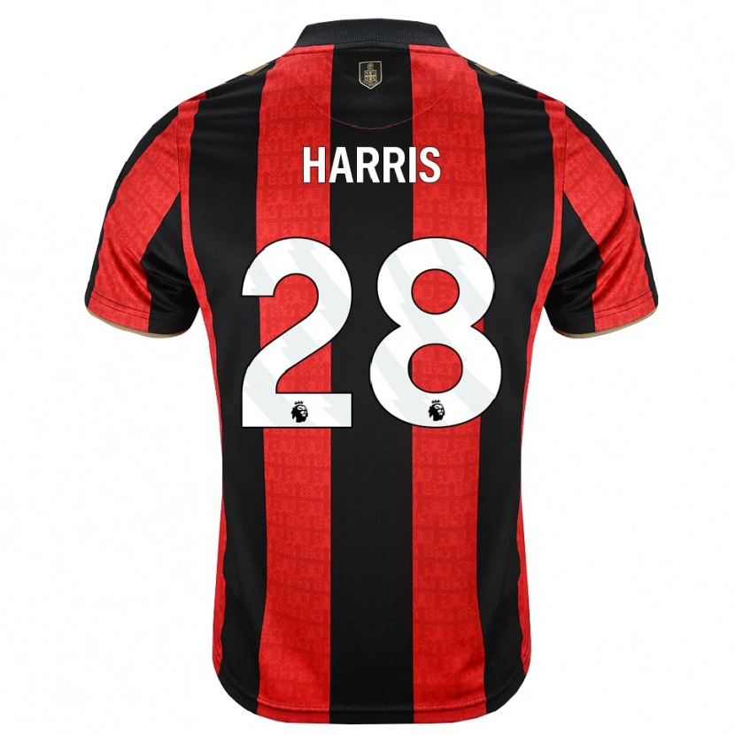 Danxen Heren Charlotte Harris #28 Goudgeel Rood Zwart Thuisshirt Thuistenue 2026/27 T-Shirt
