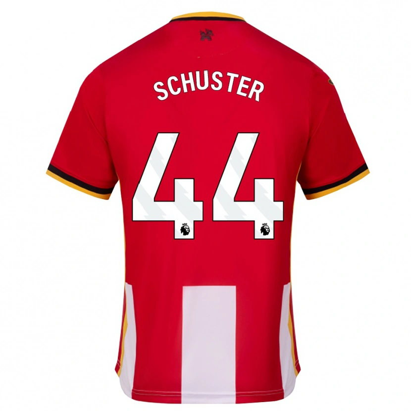 Danxen Heren Jannik Schuster #44 Geel Zwart Rood Thuisshirt Thuistenue 2026/27 T-Shirt