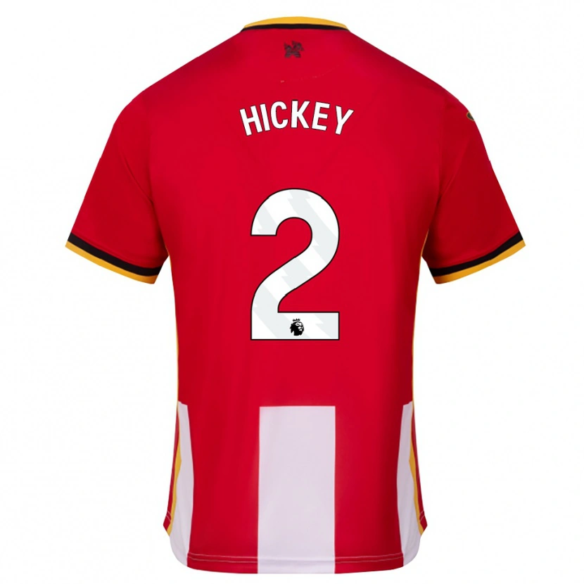 Danxen Heren Aaron Hickey #2 Geel Zwart Rood Thuisshirt Thuistenue 2026/27 T-Shirt