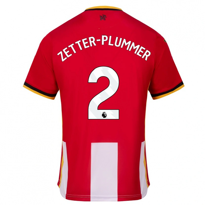 Danxen Heren Josh Zetter-Plummer #2 Geel Zwart Rood Thuisshirt Thuistenue 2026/27 T-Shirt
