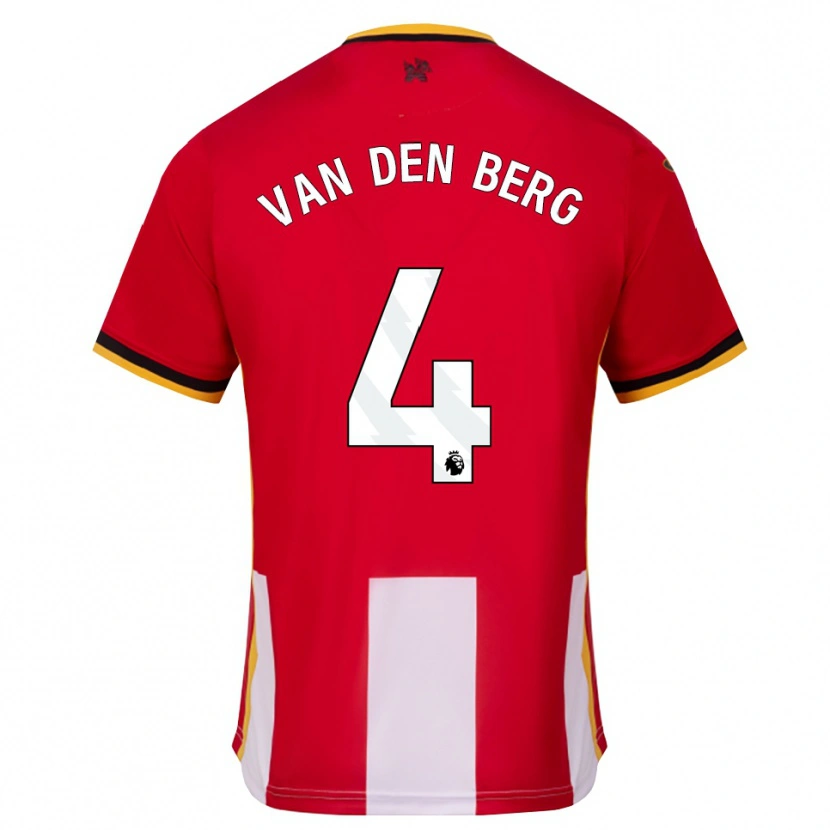 Danxen Heren Sepp Van Den Berg #4 Geel Zwart Rood Thuisshirt Thuistenue 2026/27 T-Shirt