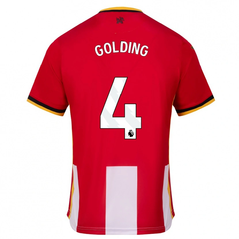 Danxen Heren Aidan Golding #4 Geel Zwart Rood Thuisshirt Thuistenue 2026/27 T-Shirt