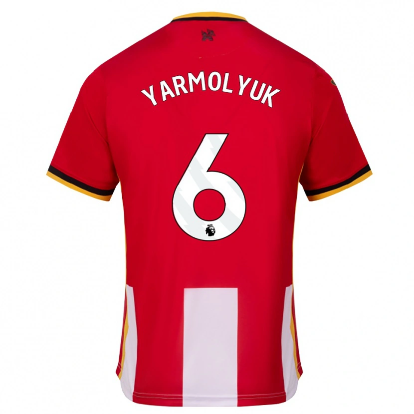 Danxen Heren Yegor Yarmolyuk #6 Geel Zwart Rood Thuisshirt Thuistenue 2026/27 T-Shirt
