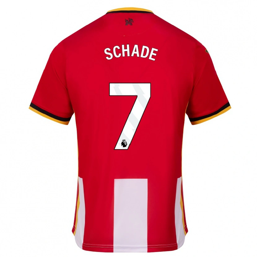 Danxen Heren Kevin Schade #7 Geel Zwart Rood Thuisshirt Thuistenue 2026/27 T-Shirt