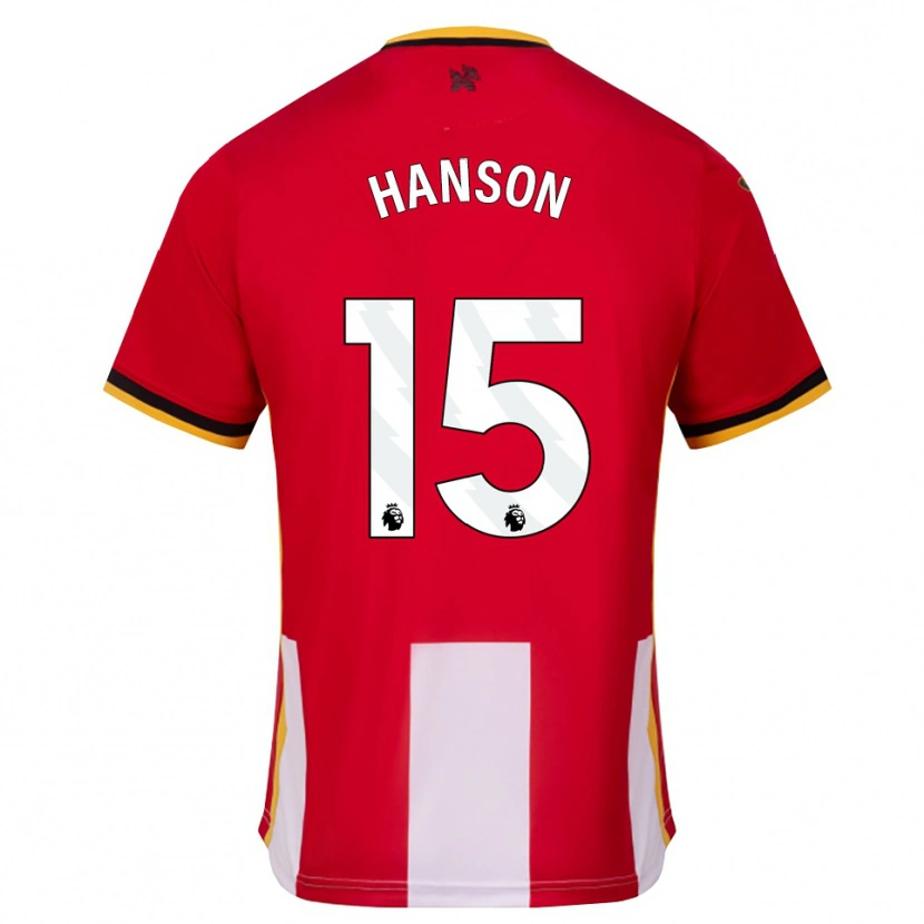 Danxen Heren Jacob Hanson #15 Geel Zwart Rood Thuisshirt Thuistenue 2026/27 T-Shirt