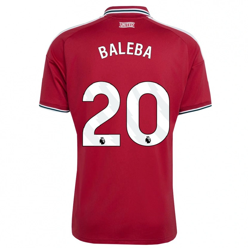 Danxen Heren Carlos Baleba #20 Rood Geel Wit Thuisshirt Thuistenue 2026/27 T-Shirt