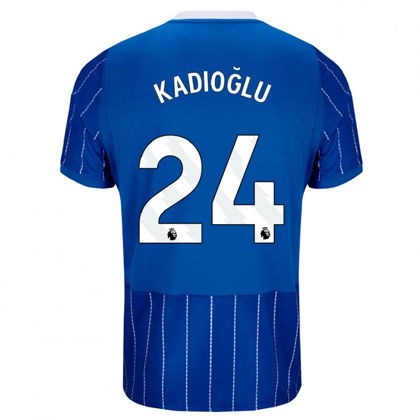 Danxen Heren Ferdi Kadıoğlu #24 Mediumblauw Wit Thuisshirt Thuistenue 2026/27 T-Shirt