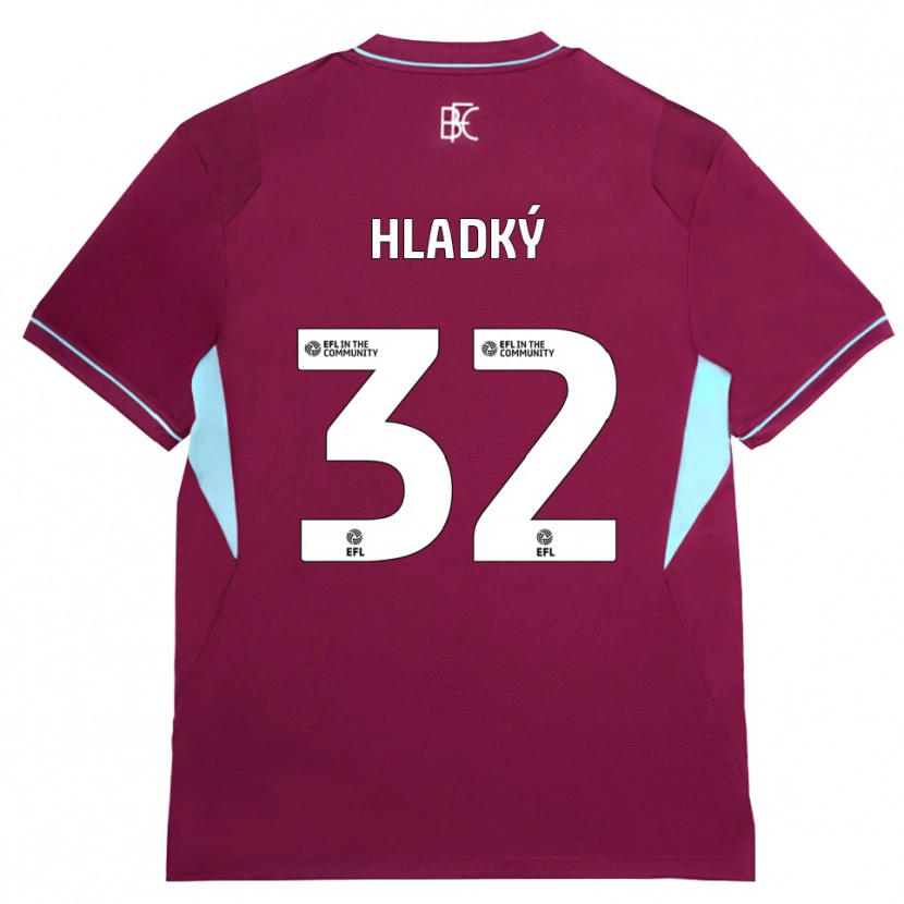 Danxen Heren Vaclav Hladky #32 Bordeaux Groen Thuisshirt Thuistenue 2026/27 T-Shirt